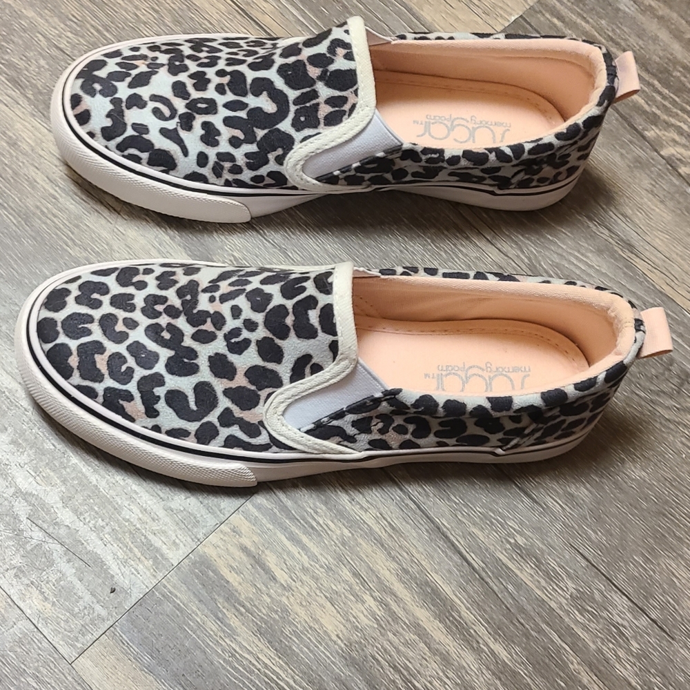 Taupe Leopard Canvas Sneakers